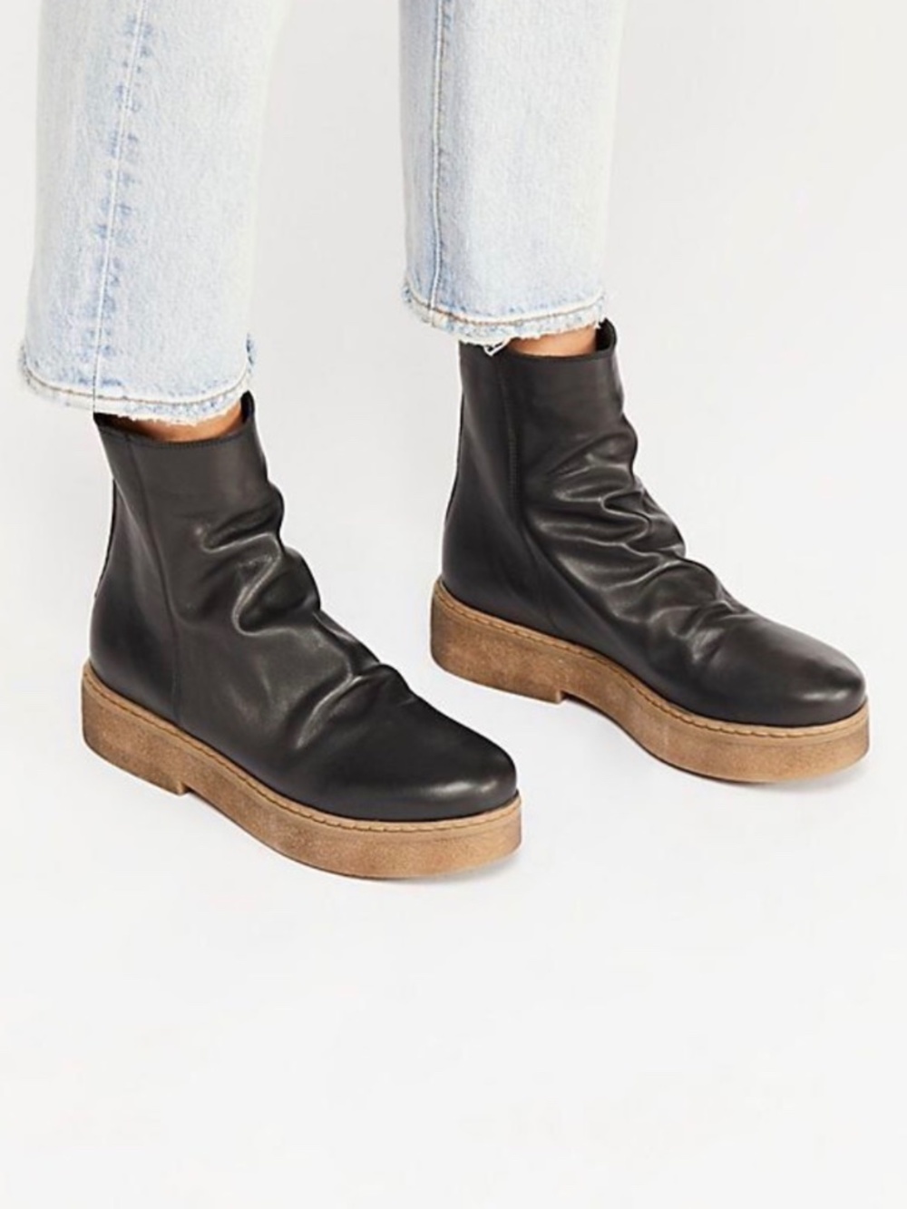 Free people Byron flatform boots size 8